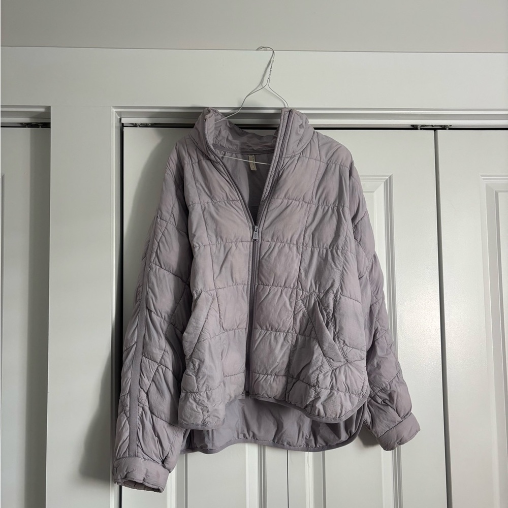 Free People Light Lavender Puffer Jacket